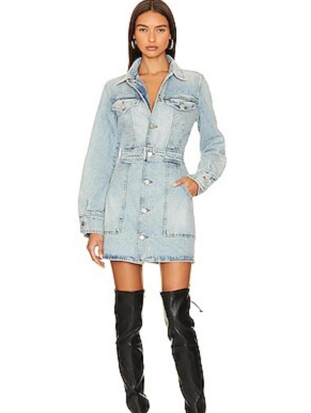 RE/DONE Trucker Denim Dress (S)